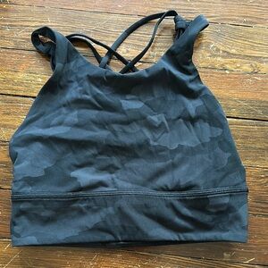 Black Women's Camouflage Sports Bra